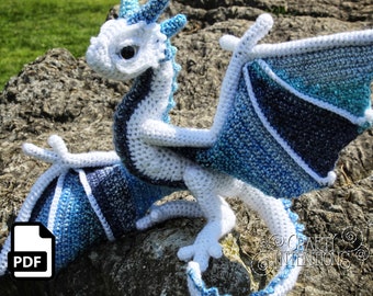 Medium Wyvern Crochet Pattern by Crafty Intentions Downloadable DIGITAL PDF