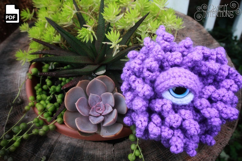 Eyeball Monster Amigurumi Crochet Pattern DIGITAL PDF image 5