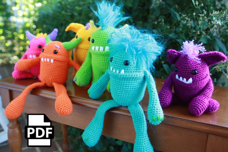 Monster Crochet Amigurumi Digital Pattern by Crafty Intentions image 5