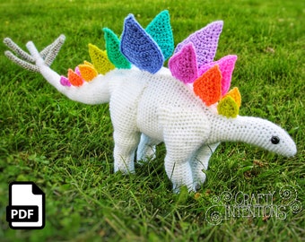 Stegosaurus Crochet Pattern by Crafty Intentions DIGITAL PDF Downloadable