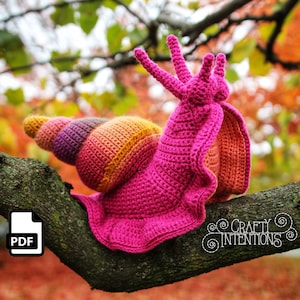 Giant Snail Amigurumi Crochet Pattern by Crafty Intentions DIGITAL PDF image 1