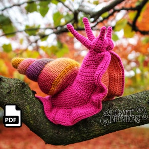 Giant Snail Amigurumi Crochet Pattern by Crafty Intentions DIGITAL PDF image 1