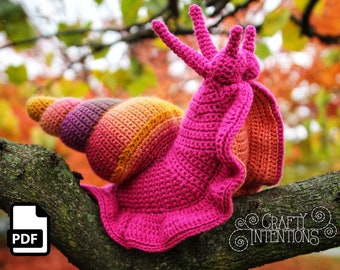 Giant Snail Amigurumi Crochet Pattern by Crafty Intentions DIGITAL PDF