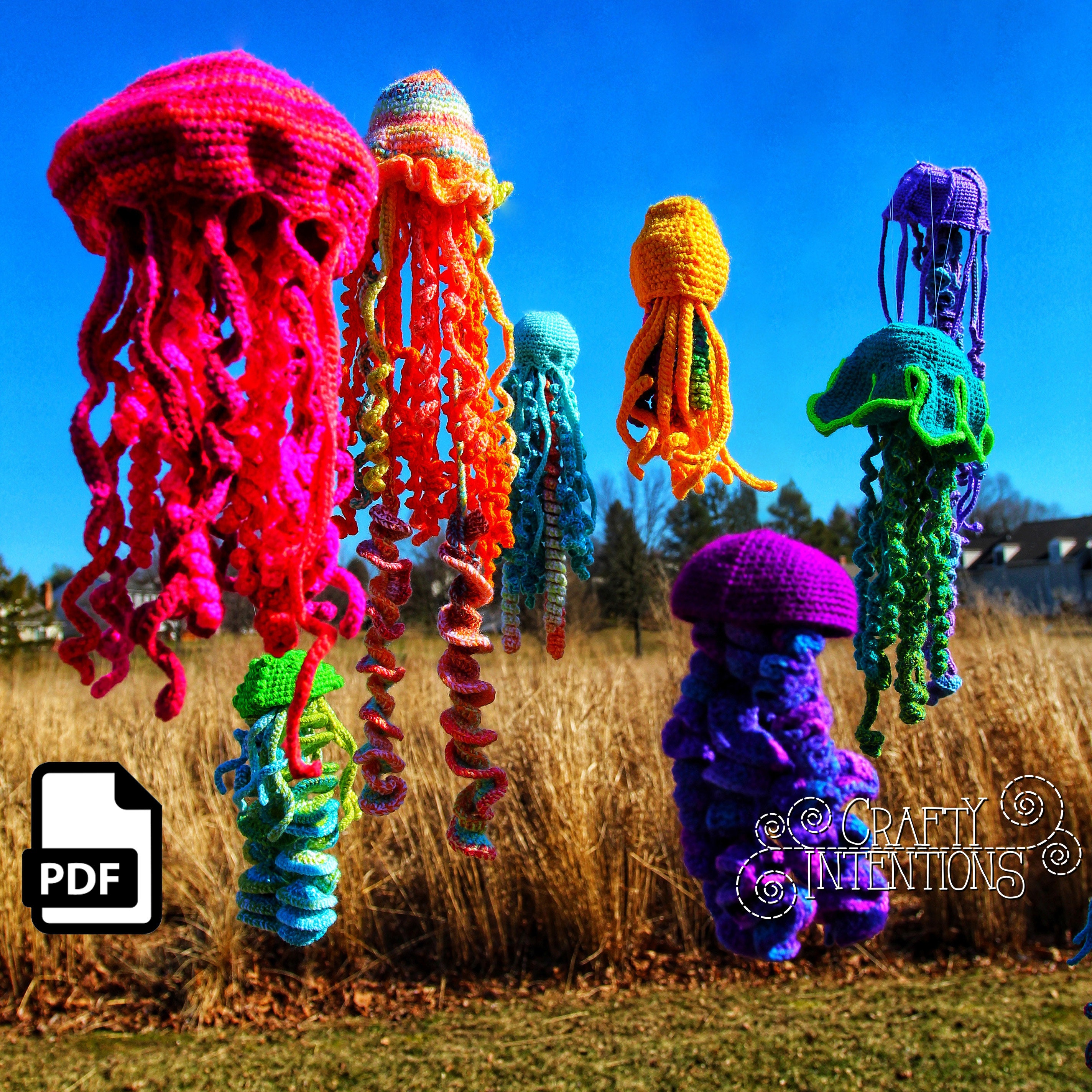 Jellyfish Crochet Amigurumi Pattern DIGITAL PDF by Crafty Intentions