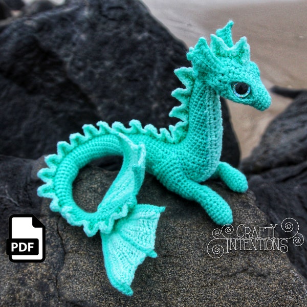 Sea Dragon Amigurumi Häkelanleitung von Crafty Intentions DIGITAL PDF