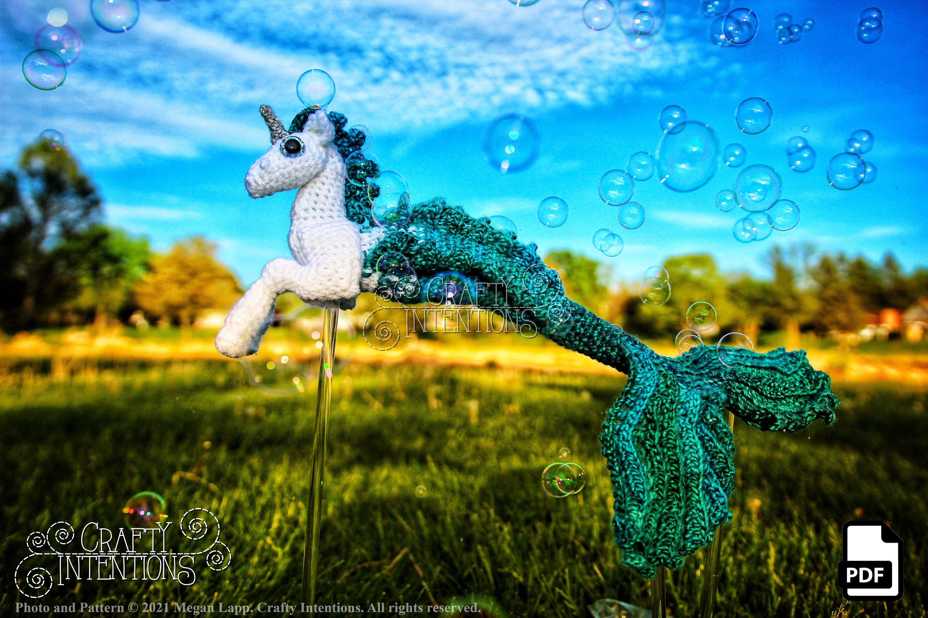 Baby Mermaid Unicorn Crochet Pattern by Crafty Intentions DIGITAL