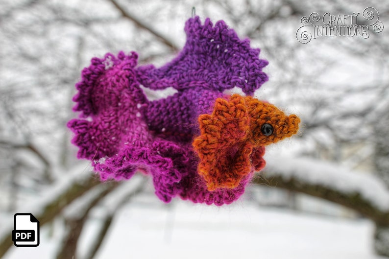 Betta Fish, Frog, and Octopus Amigurumi Crochet Pattern by Crafty Intentions image 7