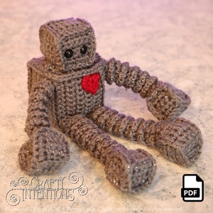 Small Robots: Set 1 Crochet Pattern by Crafty Intentions Downloadable DIGITAL PDF image 4