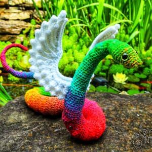 Winged Snake Crochet Amigurumi Pattern DIGITAL PDF by Crafty Intentions image 9