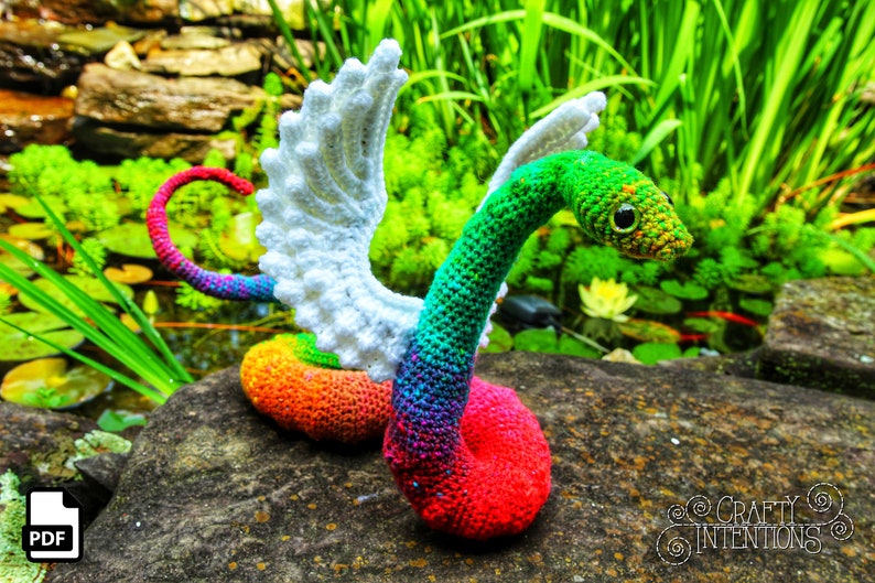 Winged Snake Crochet Amigurumi Pattern DIGITAL PDF by Crafty Intentions image 9