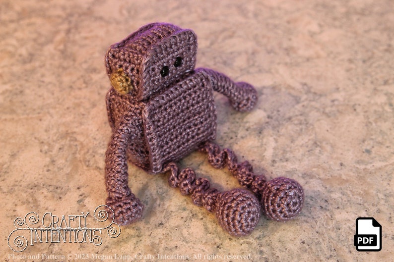 Small Robots: Set 1 Crochet Pattern by Crafty Intentions Downloadable DIGITAL PDF image 9