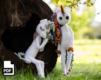 Doll Add-on: Unicorn Doll Crochet Pattern by Crafty Intentions Downloadable Digital PDF
