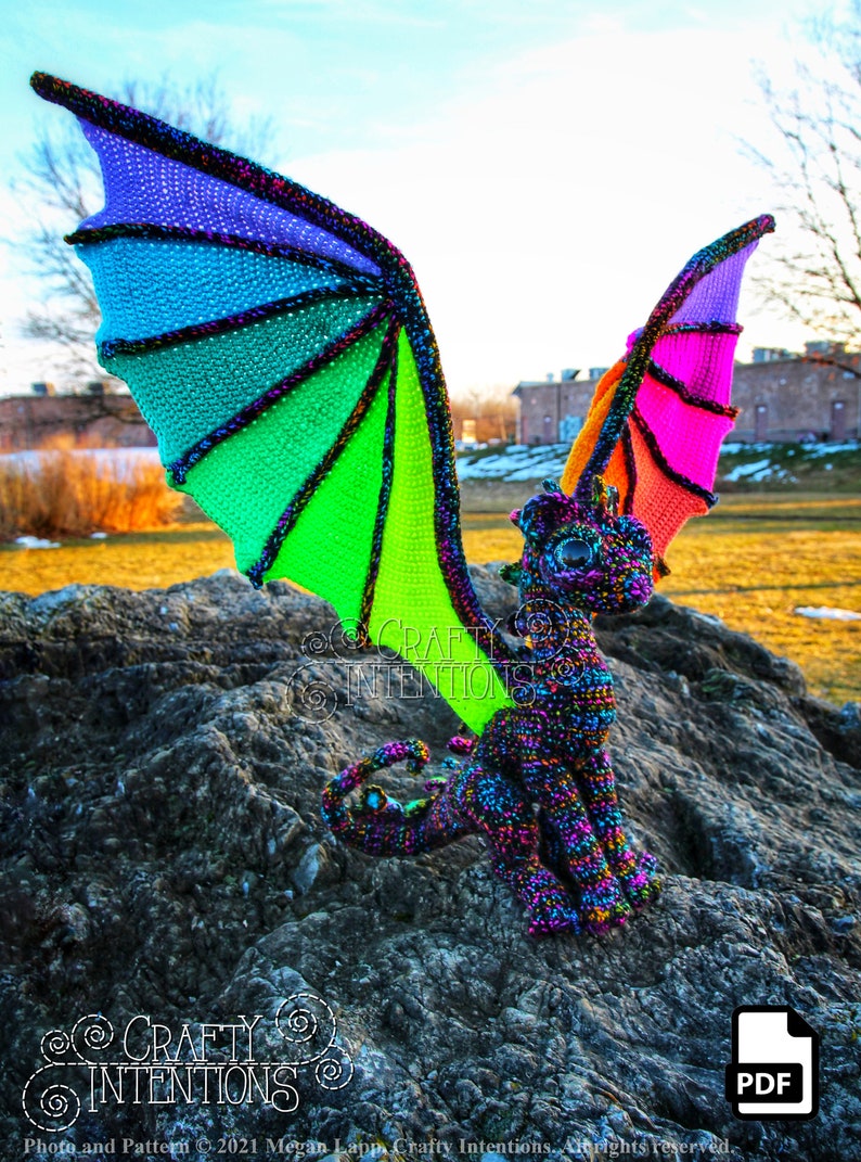 Add-On Dragon Crochet Pattern: Epic Pride Wings Amigurumi by Crafty Intentions DIGITAL PDF image 7