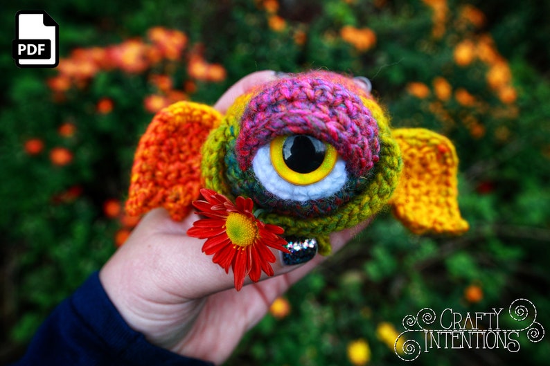 Eyeball Monster Amigurumi Crochet Pattern DIGITAL PDF image 4