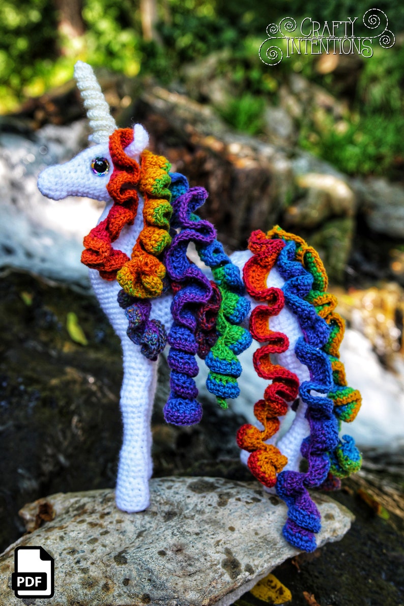 Standing Unicorn Amigurumi Digital PDF Crochet Pattern by Crafty Intentions image 7