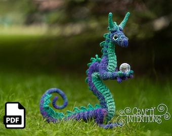 Perched Noodle Dragon Crochet Pattern by Crafty Intentions Downloadable DIGITAL PDF