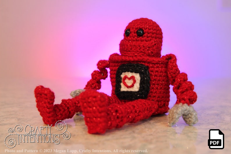Small Robots: Set 1 Crochet Pattern by Crafty Intentions Downloadable DIGITAL PDF image 8
