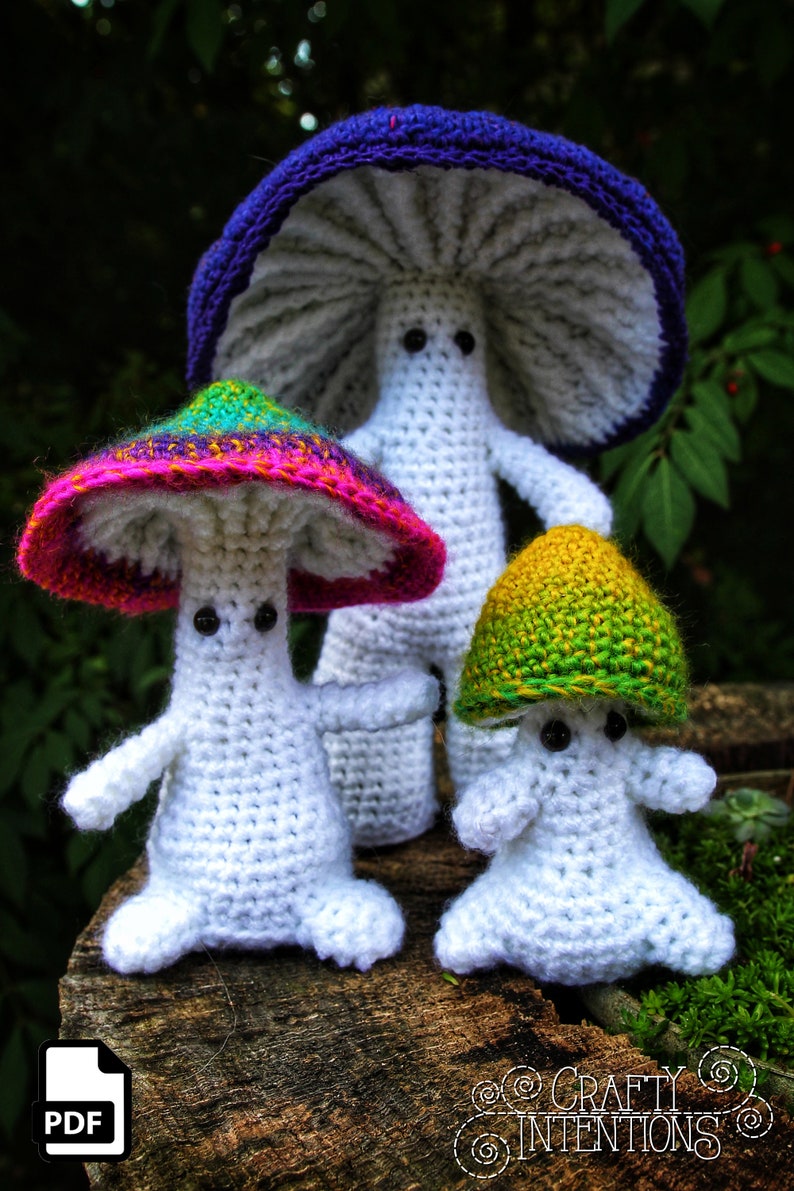 Mushroom Sprite Crochet Amigurumi Pattern DIGITAL PDF by Crafty Intentions image 3