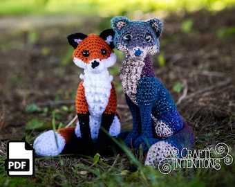 Small Sitting Fox Crochet Pattern by Crafty Intentions Downloadable DIGITAL PDF