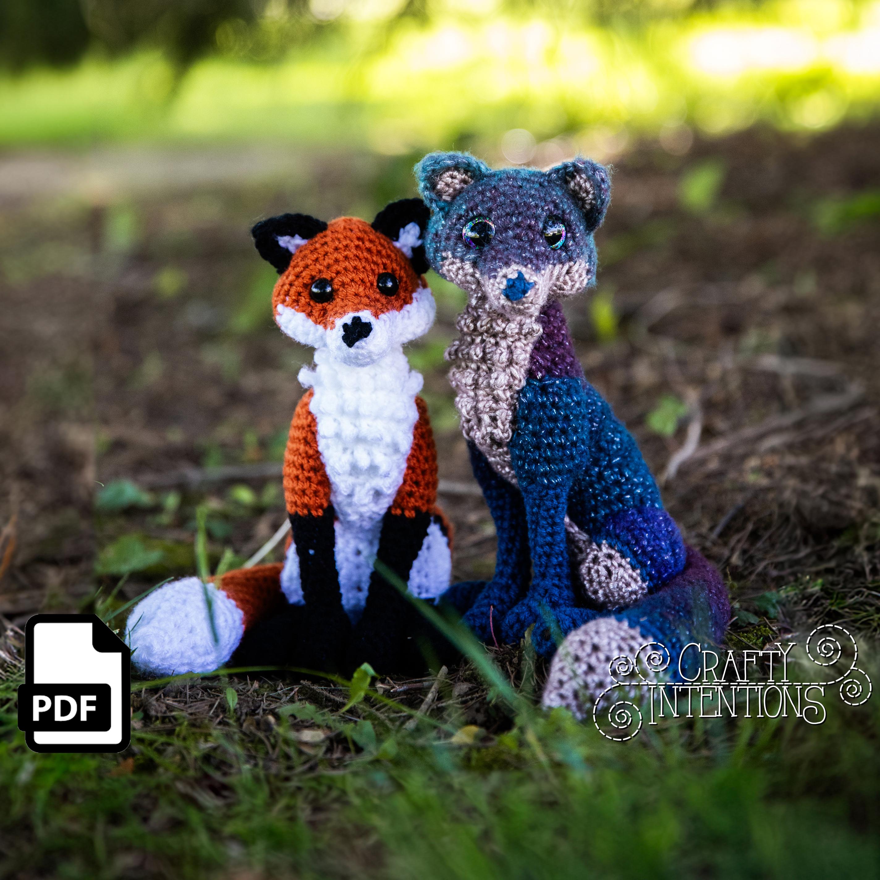 Small Sitting Fox Crochet Pattern by Crafty Intentions