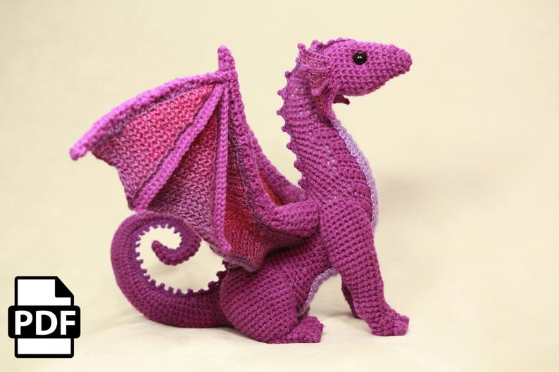 Adult Dragon Crochet Amigurumi Pattern DIGITAL PDF by Crafty Intentions image 4