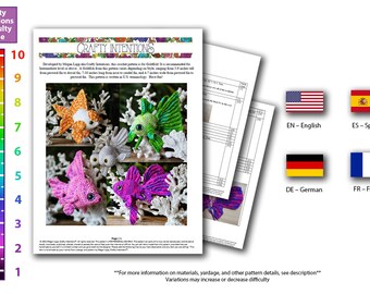金魚かぎ針編みあみぐるみパターン デジタル PDF 作成者: Crafty