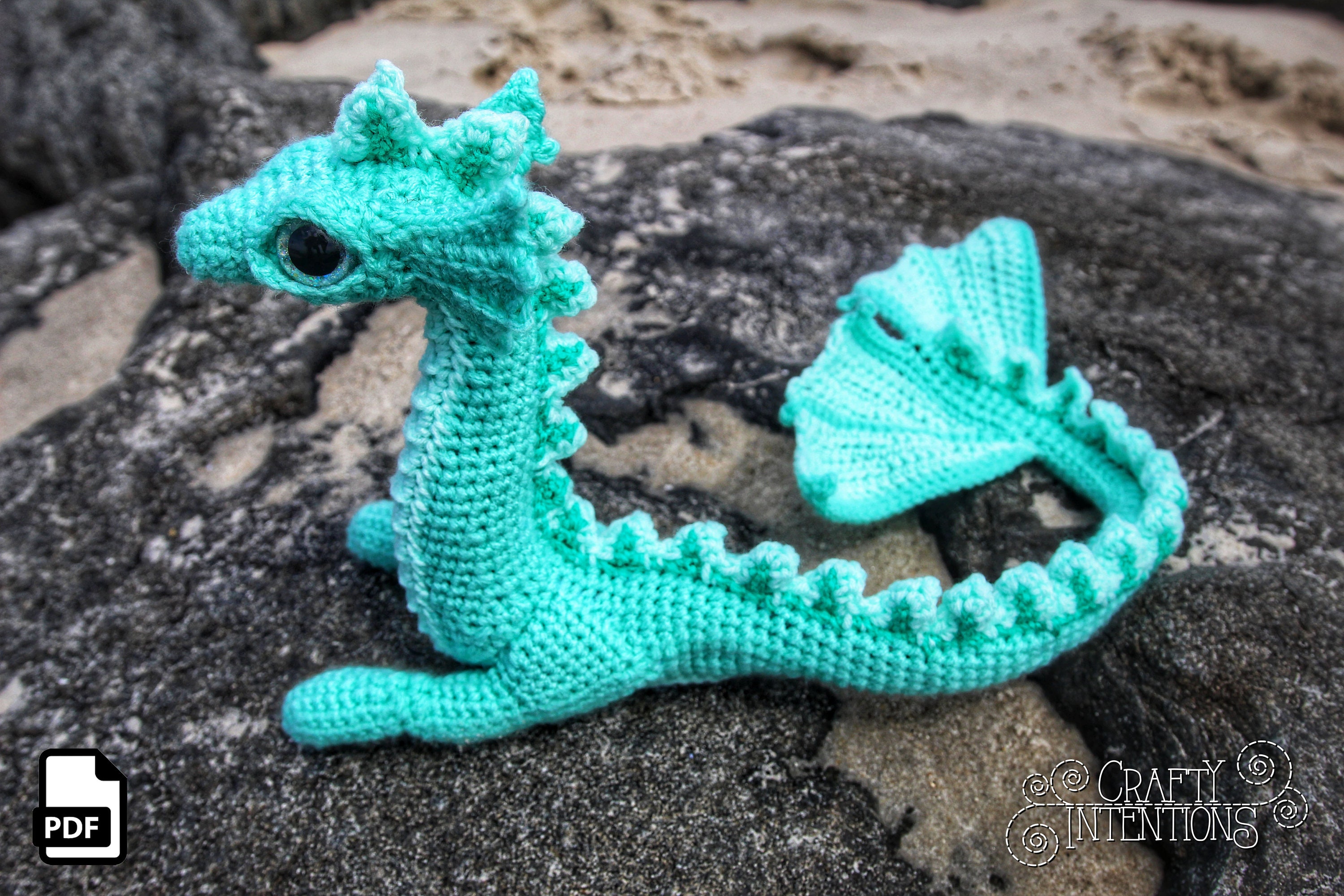 Sea Dragon Amigurumi Crochet Pattern by Crafty Intentions DIGITAL 