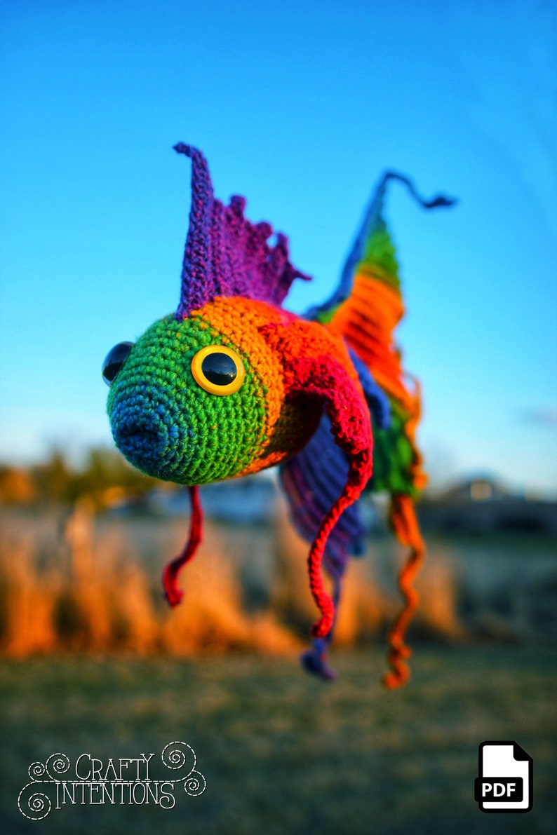 Fancy Fish Set 2 Crochet Amigurumi Pattern DIGITAL PDF by Crafty Intentions image 3