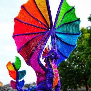 Add-On Dragon Crochet Pattern: Epic Pride Wings Amigurumi by Crafty Intentions DIGITAL PDF image 4