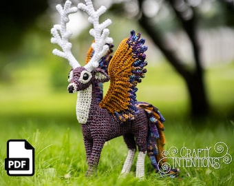 Deer Add-on: Peryton Crochet Pattern by Crafty Intentions Downloadable Digital PDF