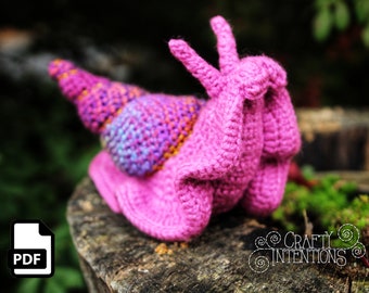 Medium Snail Amigurumi Crochet Pattern by Crafty Intentions DIGITAL PDF