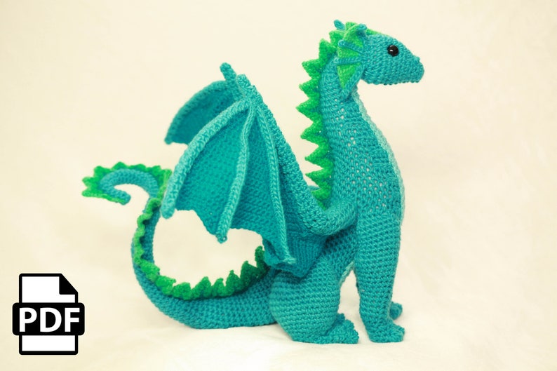 Zusätzliche Häkelanleitung für einen erwachsenen Drachen: Zusätzliche Verzierungen – Amigurumi (DIGITALES PDF) von Crafty Intentions Bild 4