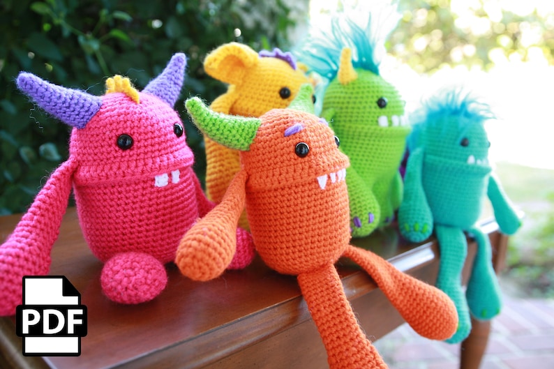 Monster Crochet Amigurumi Digital Pattern by Crafty Intentions image 4