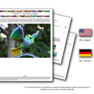 Song Bird Crochet Amigurumi Digital PDF Pattern by Crafty Intentions image 2