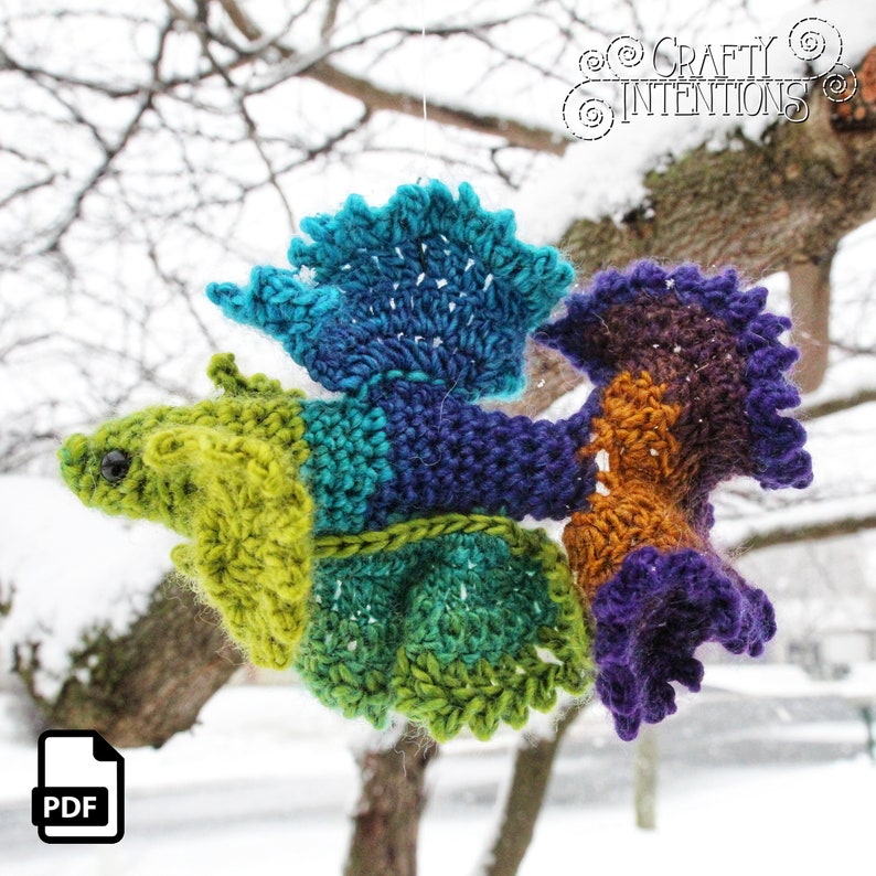 Betta Fish, Frog, and Octopus Amigurumi Crochet Pattern by Crafty Intentions image 3