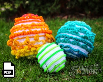 Sensory Toy Balls for Babies Crochet Amigurumi Pattern DIGITAL PDF by Crafty Intentions