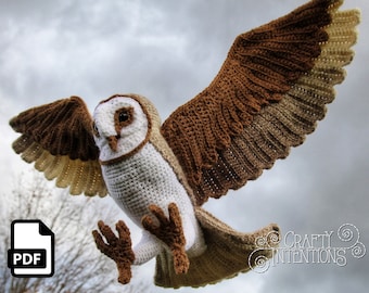 Barn Owl Crochet Pattern by Crafty Intentions DIGITAL PDF Downloadable