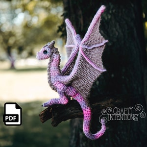 Small Wyvern Crochet Pattern by Crafty Intentions Downloadable DIGITAL PDF