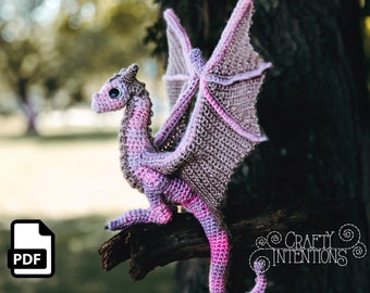 Small Wyvern Crochet Pattern by Crafty Intentions Downloadable DIGITAL PDF