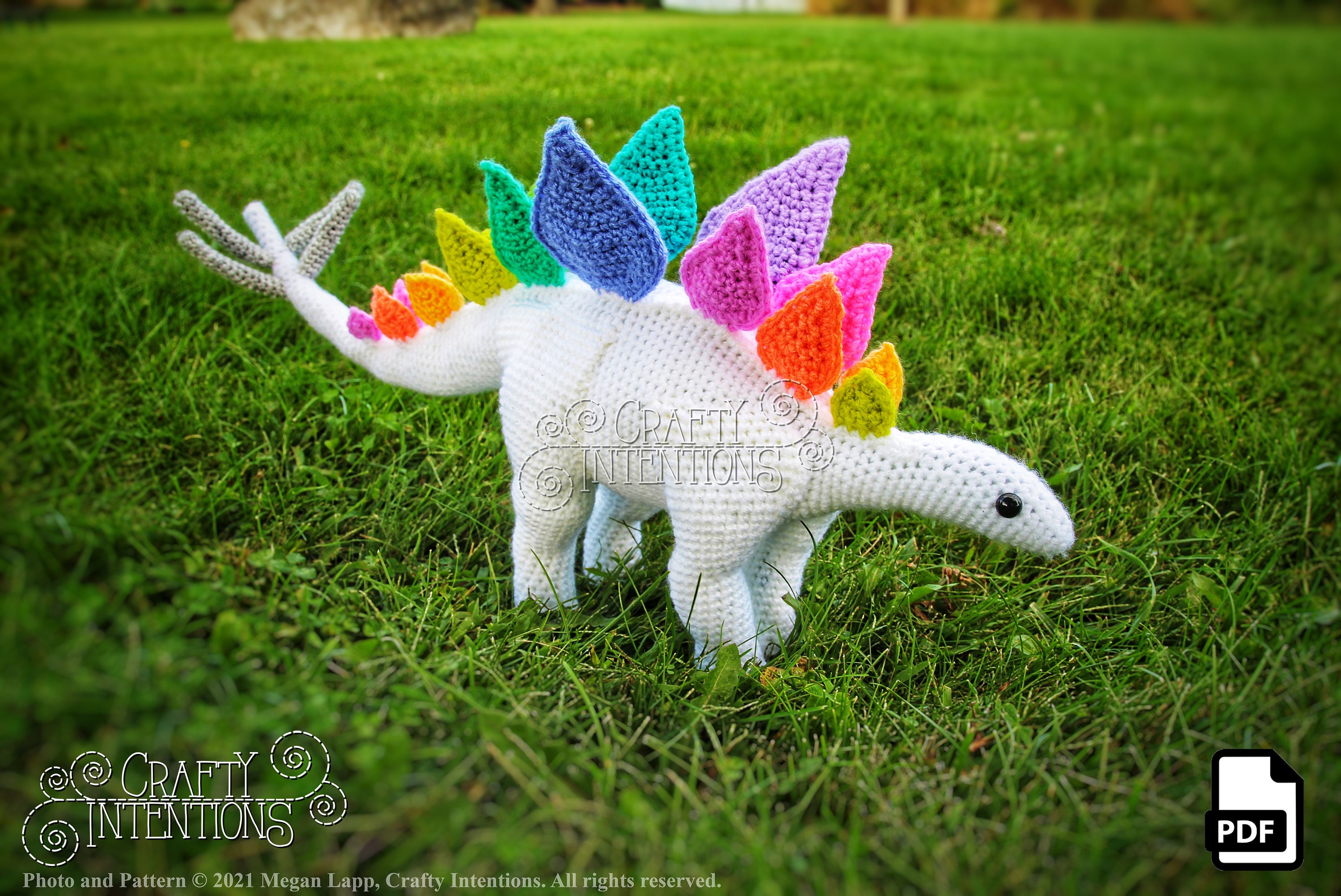 Stegosaurus Crochet Pattern by Crafty Intentions DIGITAL