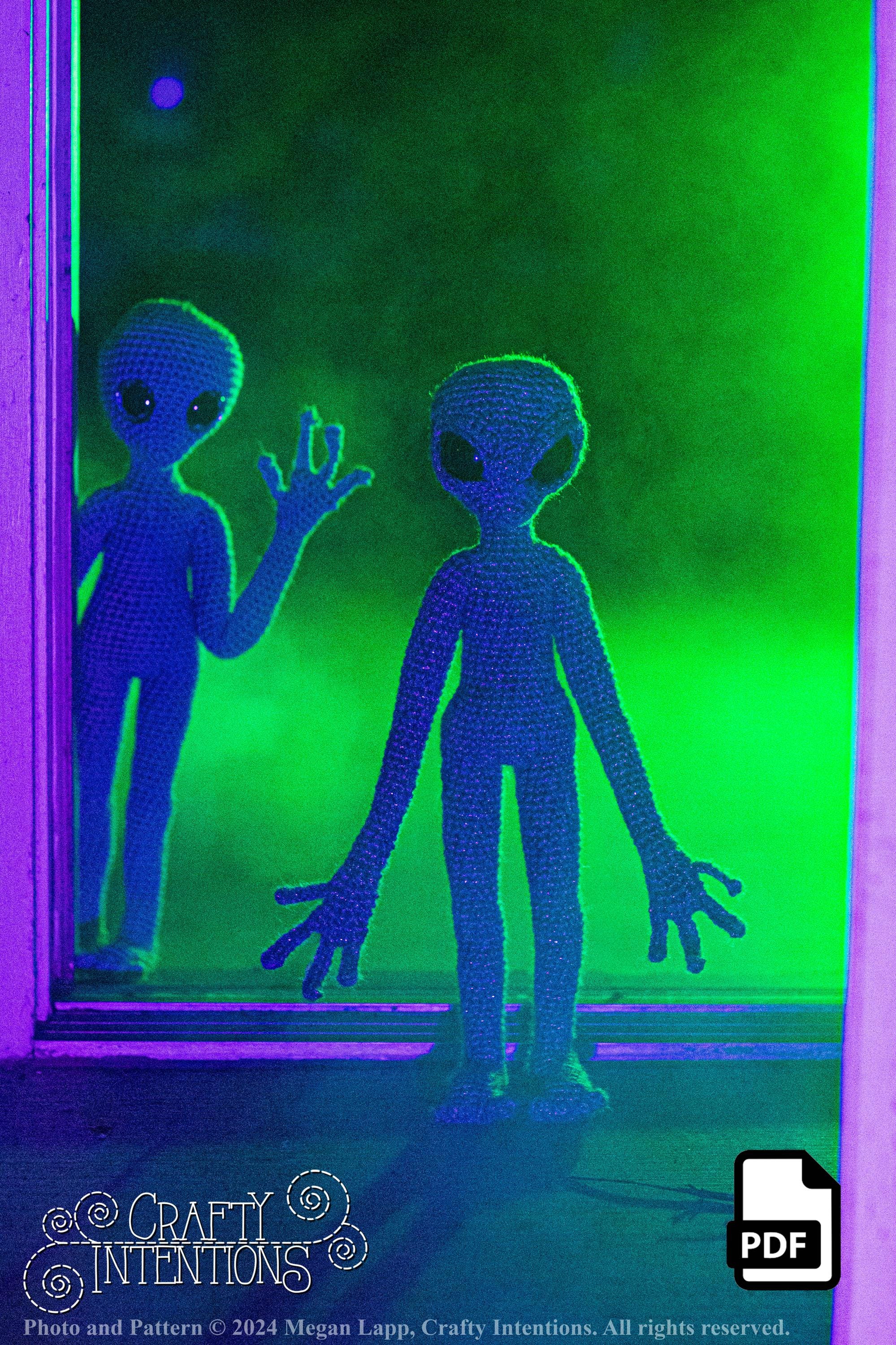 Medium Standing Alien Crochet Pattern by Crafty Intentions