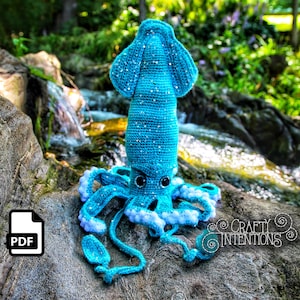 Squid Crochet Amigurumi Pattern DIGITAL PDF by Crafty Intentions