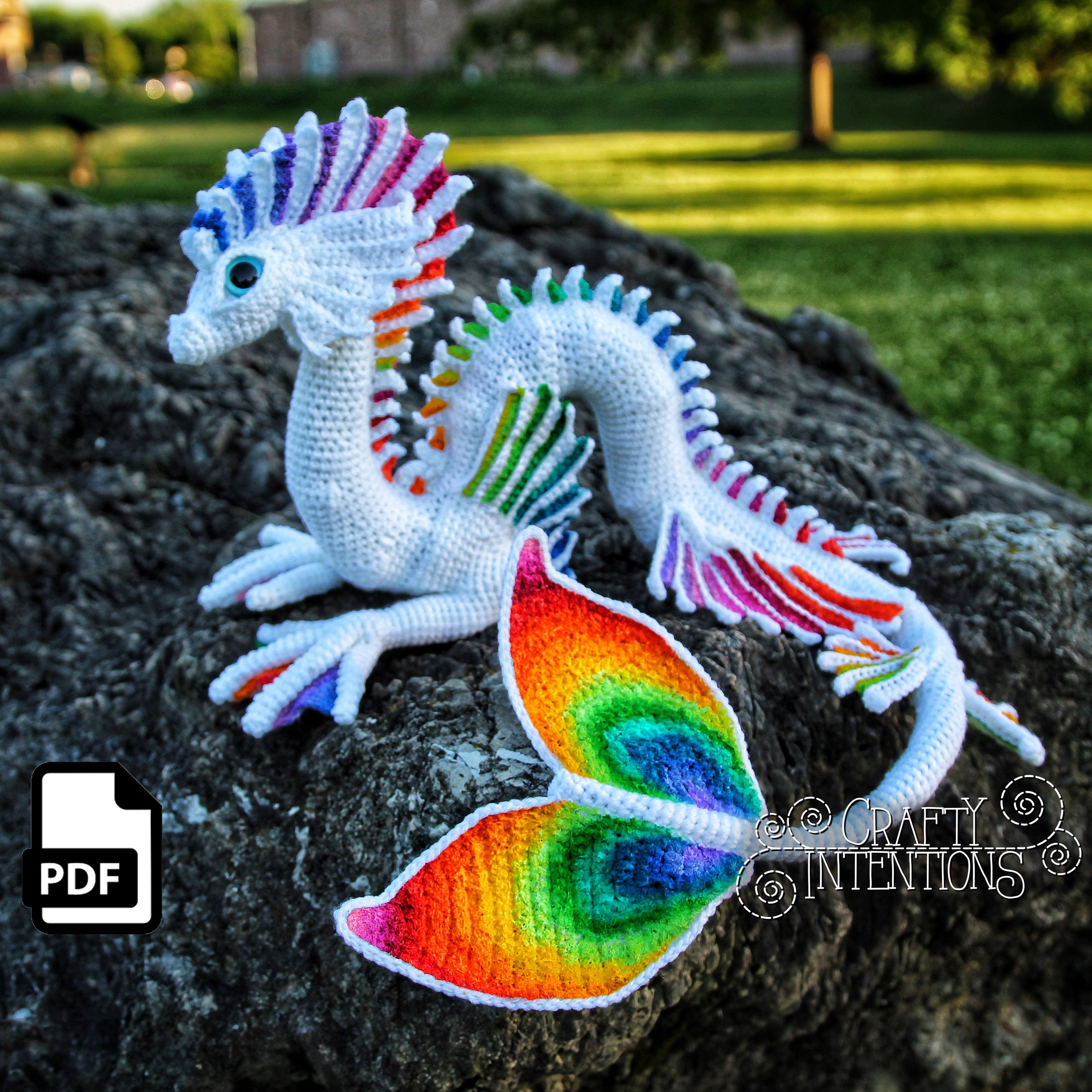 Sea Serpent Crochet Amigurumi Pattern DIGITAL PDF by Crafty Intentions