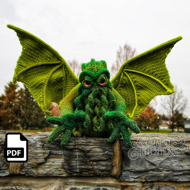 Cthulhu Pattern by Crafty Intentions DIGITAL PDF Downloadable image 1