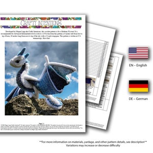 Medium Wyvern Crochet Pattern by Crafty Intentions Downloadable DIGITAL PDF image 2