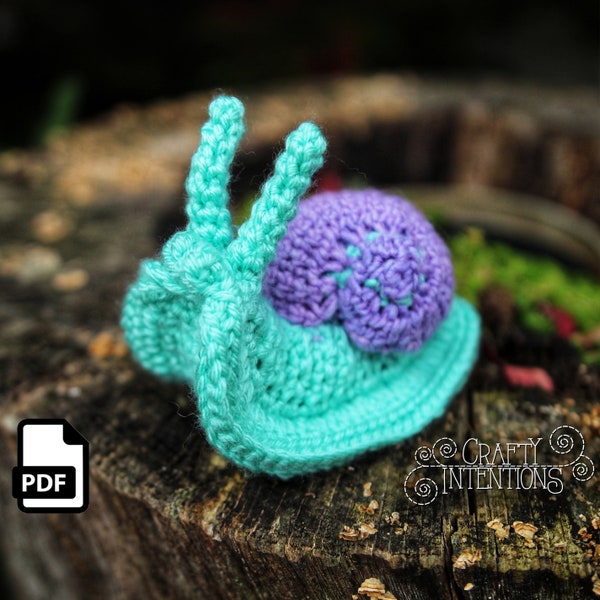 Small Snail Amigurumi Crochet Pattern by Crafty Intentions DIGITAL PDF