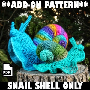 Add-On Round Snail Shell for Giant and Medium Snails Crochet pattern by Crafty Intentions DIGITAL PDF Downloadable