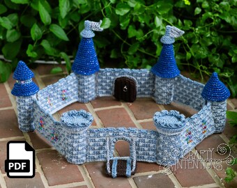 Small Castle Crochet Pattern by Crafty Intentions Downloadable Digital PDF