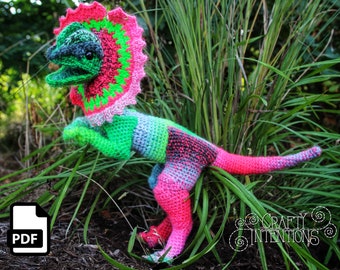 Dilophosaurus Crochet Pattern by Crafty Intentions DIGITAL PDF Downloadable