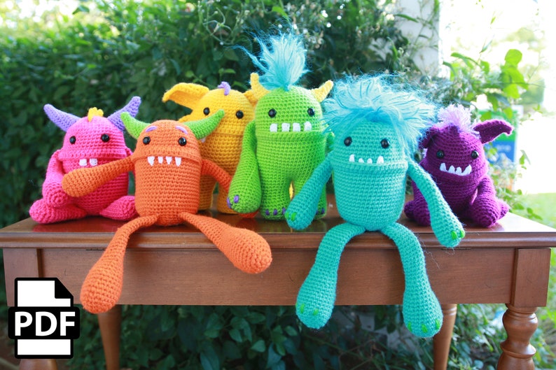 Monster Crochet Amigurumi Digital Pattern by Crafty Intentions image 3